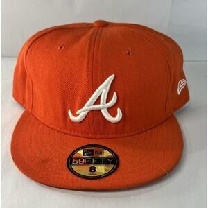 Atlanta Braves New Era Low Profile 59FIFTY Fitted Hat Size 8